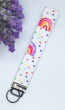 Load image into Gallery viewer, Rainbow Poka Dots Key Fob