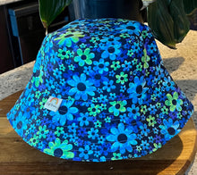 Load image into Gallery viewer, Blue Daisy Reversible Bucket Hat
