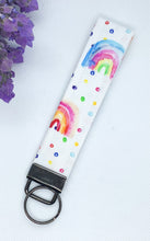 Load image into Gallery viewer, Rainbow Poka Dots Key Fob
