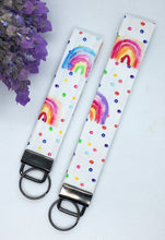 Load image into Gallery viewer, Rainbow Poka Dots Key Fob
